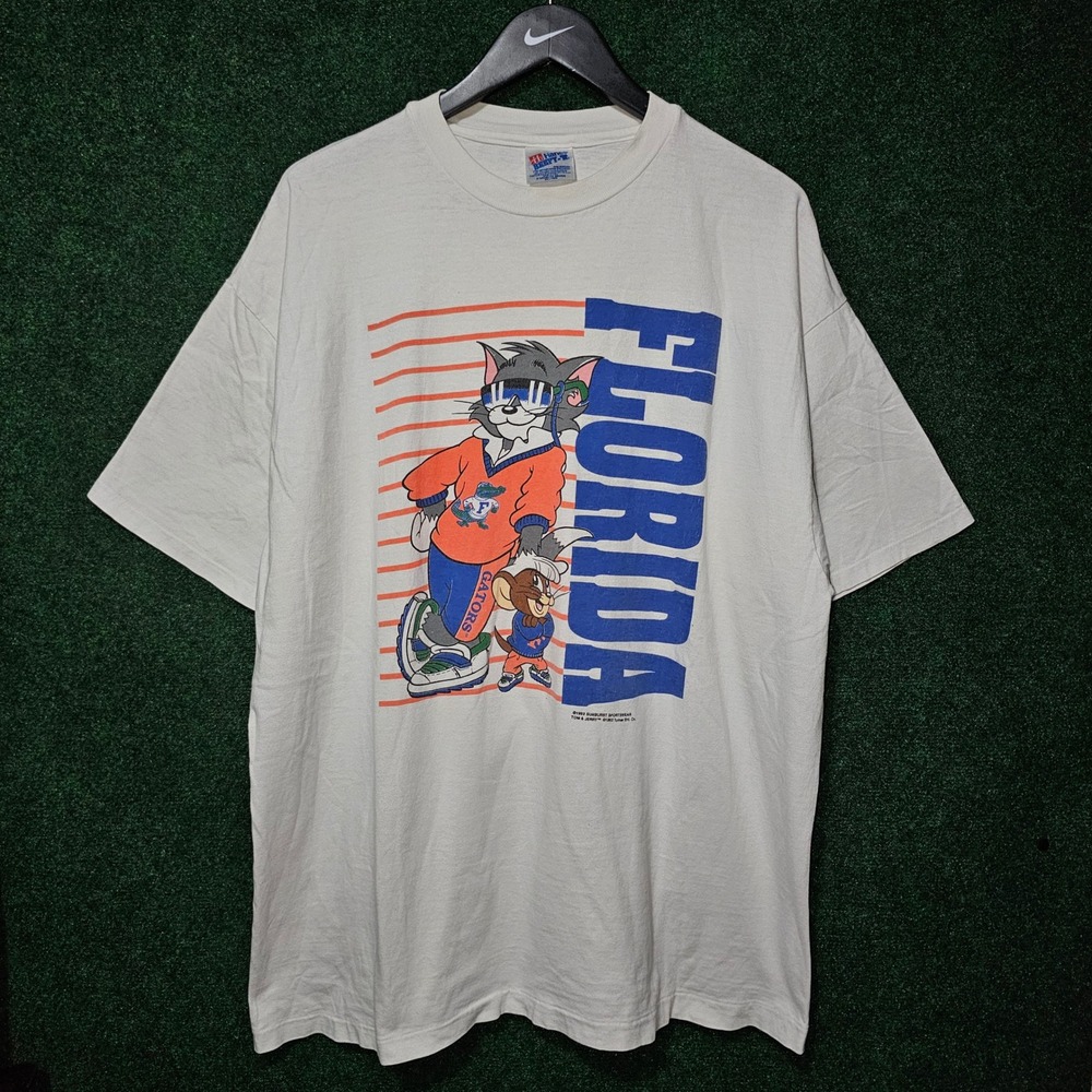 Vintage 90s University of Florida Gators Tom & Jerry cartoon‎ tee